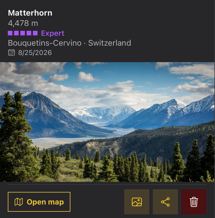 Your mountain logbook